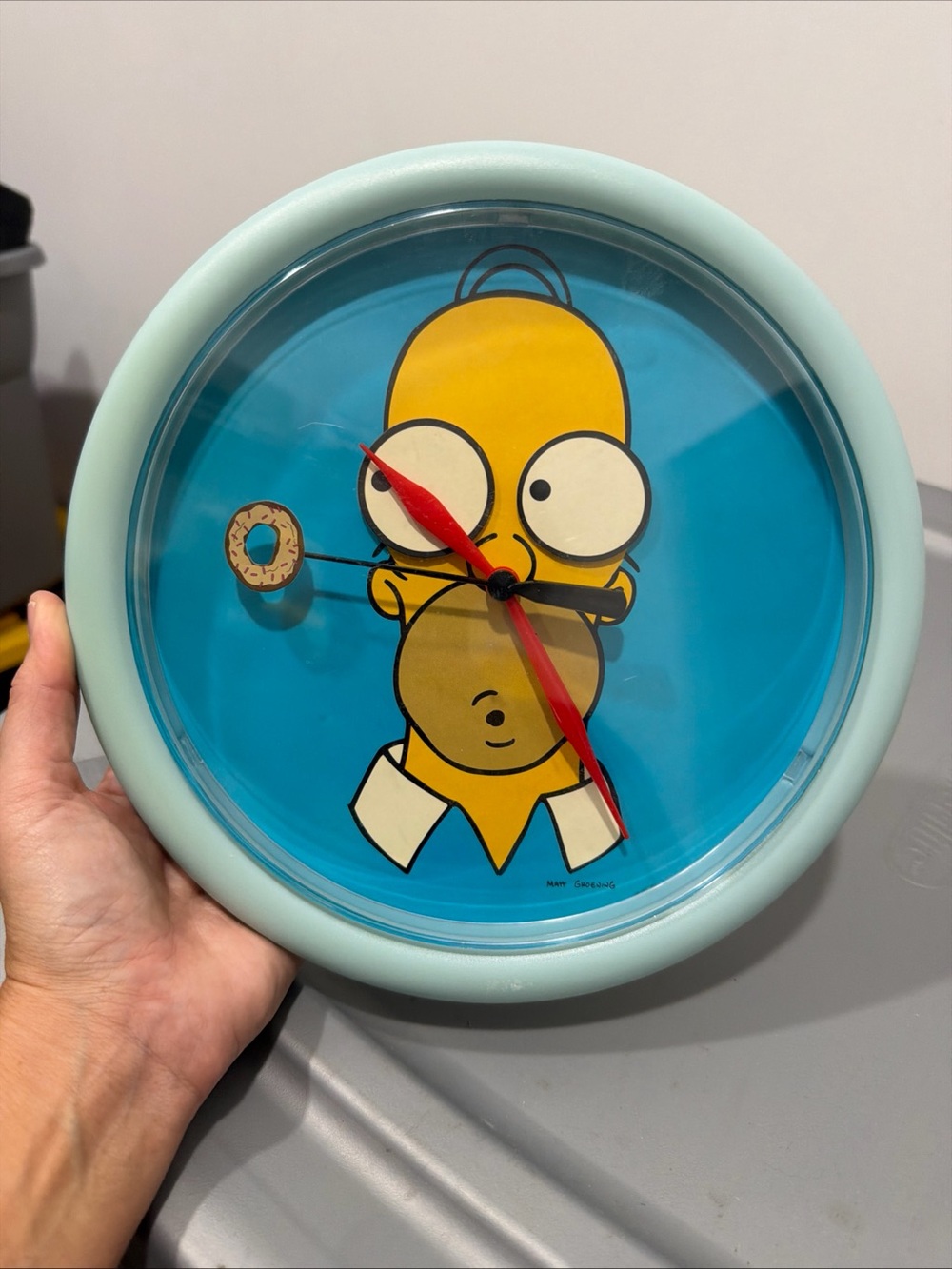 The Simpsons Homer Wesco 2003 Character Wall Clock - Novelty Home Wall Decor